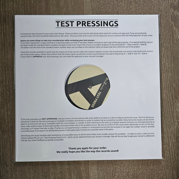 Vinyl Test Pressing + Object Permanence XI
